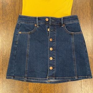 Button down jean skirt